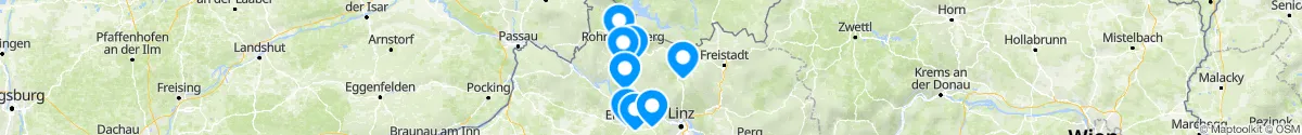 Kartenansicht für Apotheken-Notdienste in der Nähe von Rohrbach (Oberösterreich)